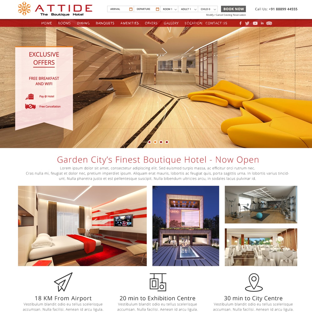 Hotel website design company in Bangalore